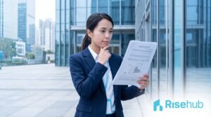Profesional mengecek dokumen zonasi dan IMB gedung sebelum menyewa virtual office