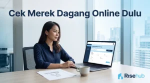 Pelaku usaha sedang mengecek nama merek dagang secara online sebelum mendaftar ke DJKI